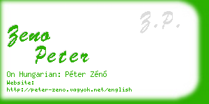 zeno peter business card